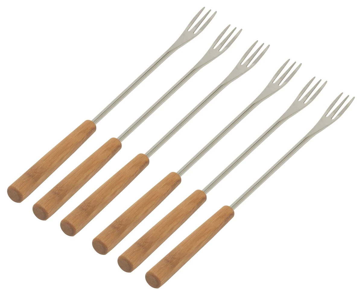 Kuhn Rikon Fonduevork 27 Cm Bamboe 6 Stuks 1 Kuhn Rikon Fonduevork 27 Cm Bamboe 6 Stuks