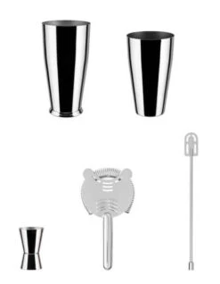 Alessi Lunar Eclipse Cocktailset Rvs 4-delig