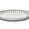 Serax INKU By Sergio Herman Serveerschaal Ovaal 22 X 15,4 Cm H 2,7 Cm Aardewerk Wit