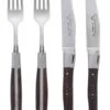 Laguiole En Aubrac Shepherds Cross Steakmessen Met Vorken Wengéhout 4-delig