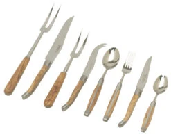 Laguiole En Aubrac Bestekcassette 6-persoons Olijfhout 28-delig