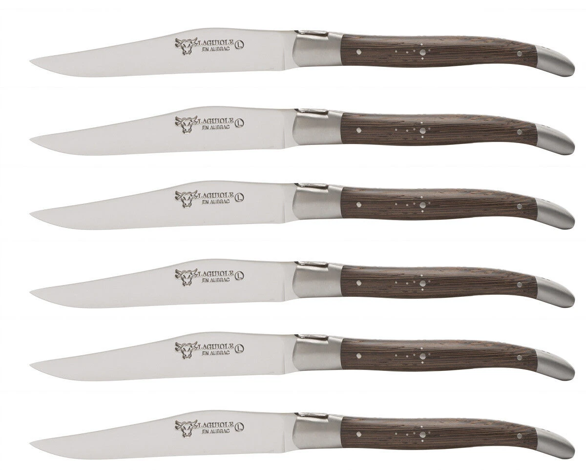 Laguiole En Aubrac Shepherd's Cross Steakmes 11,5 Cm Wengéhout 6 Stuks 1 Laguiole En Aubrac Shepherd's Cross Steakmes 11,5 Cm Wengéhout 6 Stuks