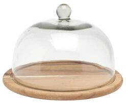 Zassenhaus Kaasstolp Met Houten Plank Rond ø 30 Cm Glas