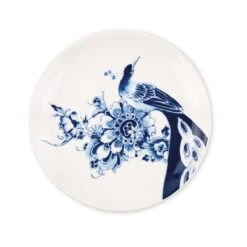 Royal Delft Peacock Symphony Dessertbord Coupe ø 21,5 Cm Aardewerk