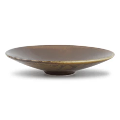 Fine2Dine Escura Lage Schaal ø 22,5 Cm H 4,5 Cm Aardewerk Bruin