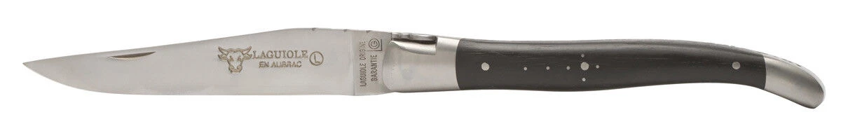 Laguiole En Aubrac Shepherd's Cross Klap-steakmes 12 Cm Ebbenhout Donkerbruin 1 Laguiole En Aubrac Shepherd's Cross Klap-steakmes 12 Cm Ebbenhout Donkerbruin