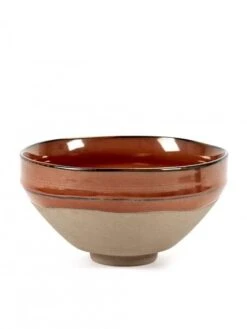 Serax Merci Meal X3 Kom No 3 Large ø 15 Cm Aardewerk Rood/bruin