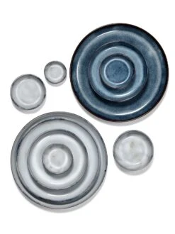 Serax Pure Kommenset Met Deksel ø 14 Cm H 15 Cm Keramiek Blue Glazed 3-delig -Glaswerk Winkel b5120406s2 m2 2 15
