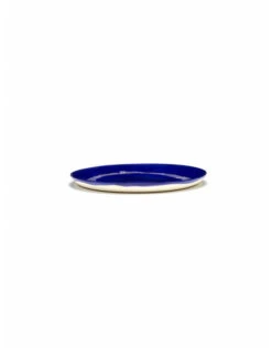 Serax Feast By Ottolenghi Bord L ø 26 Cm H 2 Cm Aardewerk Lapis Lazuli + Swirl-Stripes White
