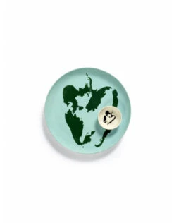 Serax Feast By Ottolenghi Bord L ø 26 Cm H 2 Cm Aardewerk Azure + Pepper Green -Glaswerk Winkel b8921006hs2