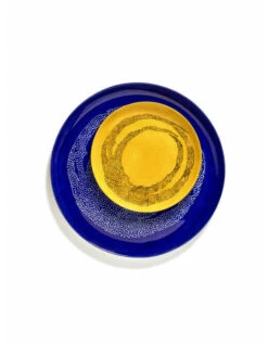 Serax Feast By Ottolenghi Serveerbord ø 35 Cm H 2 Cm Aardewerk Lapis Lazuli + Swirl Dots White -Glaswerk Winkel b8921007is2