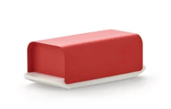 Alessi BG04 R Mattina Botervloot 21 X 9,5 Cm Porselein/rvs Rood