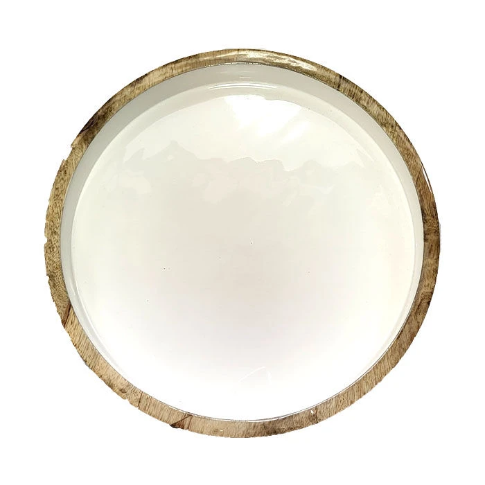 By Room Ronde Schaal Met Rechte Wand ø 28 Cm Mangohout Wit 2 By Room Ronde Schaal Met Rechte Wand ø 28 Cm Mangohout Wit - Afbeelding 2