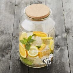 Point-Virgule Drankendispenser 5,6 Liter Met Kurkdop Transparant -Glaswerk Winkel ff44987c0bfbde28a692b043782fdb5fd898d607