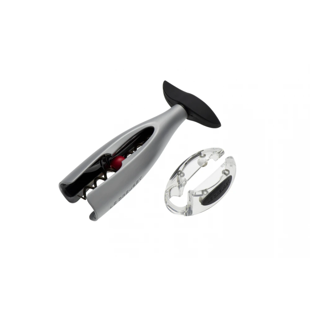 Le Creuset Screwpull GS-300 Kurkentrekker Met Capsulesnijder Satijn 1 Le Creuset Screwpull GS-300 Kurkentrekker Met Capsulesnijder Satijn