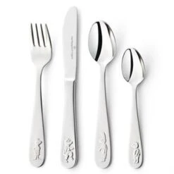 Van Kempen & Begeer Junior Bestek Kikker Rvs 4-delig