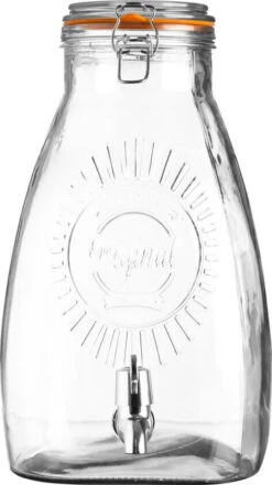 Kilner Limonadetap Vierkant 8 Liter Glas