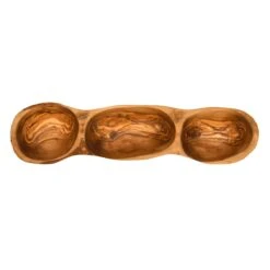 Bowls And Dishes Pure Olive Wood Borreltrio Groot Olijfhout