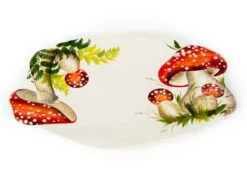 Oldenhof Ovale Schaal Paddenstoel Groot Rood/wit