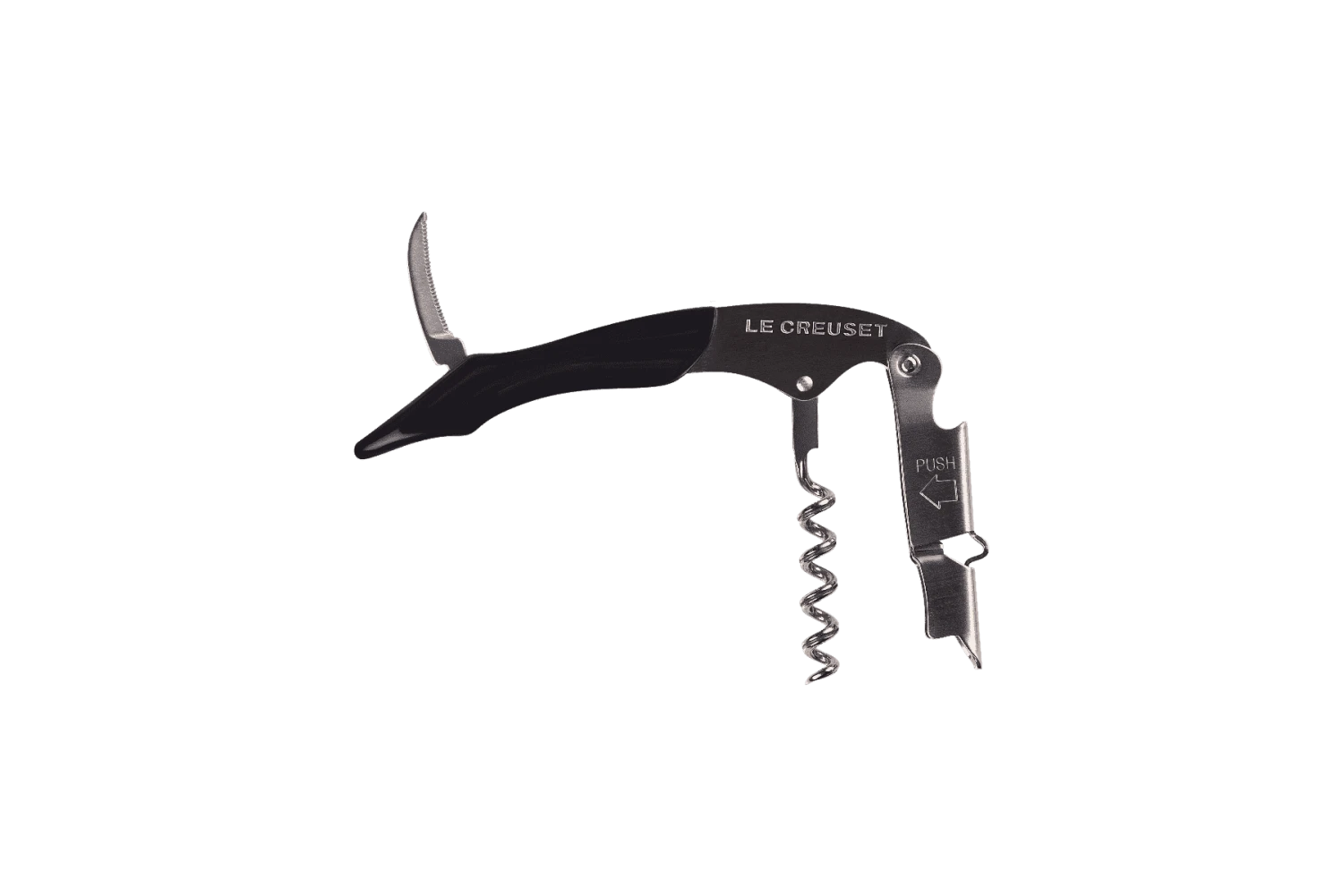 Le Creuset Screwpull Kelnersmes 12 Cm Rvs Zwart 2 Le Creuset Screwpull Kelnersmes 12 Cm Rvs Zwart - Afbeelding 2