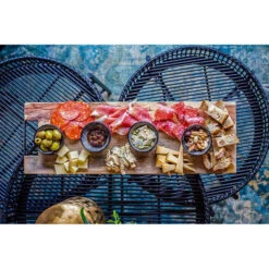 Bowls And Dishes Rose Wood Rechte Serveerplank Met Metalen Handvat 69 Cm -Glaswerk Winkel rs1069 3