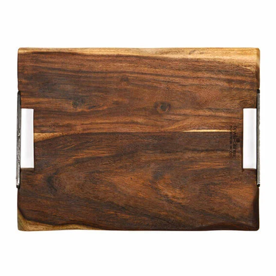 Bowls And Dishes Rose Wood Serveerplank Met Metalen Handvatten 40 X 30 Cm 1 Bowls And Dishes Rose Wood Serveerplank Met Metalen Handvatten 40 X 30 Cm