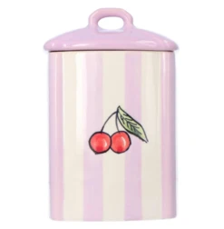 Oldenhof Kers Voorraadpot 18 X 10 X 11 Cm Aardewerk Roze