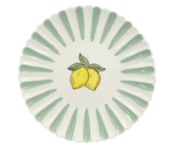 Oldenhof Citroen Dinerbord Coquille ø 28 Cm Aardewerk Groen