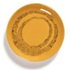 Serax Feast By Ottolenghi Bord XS ø 16 Cm H 2 Cm Aardewerk Sunny Yellow + Swirl-Dots Black