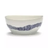 Serax Feast By Ottolenghi Kom S ø 15 Cm H 7 Cm Aardewerk White + Swirl-Stripes Blue