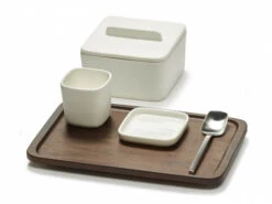 Serax HEII Marcel Wolterinck Bord Vierkant 24 X 24 Cm Porselein Wit -Glaswerk Winkel seraxtafel 1 4