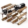 Traditional Wine Rack Co. Wijnrek Voor 9 Flessen Donker Eikenhout