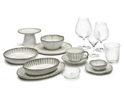 Serax INKU By Sergio Herman Bord Ovaal L 30 X 21 Cm H 1,7 Cm Aardewerk Wit -Glaswerk Winkel zb5120247ws2b 1 1